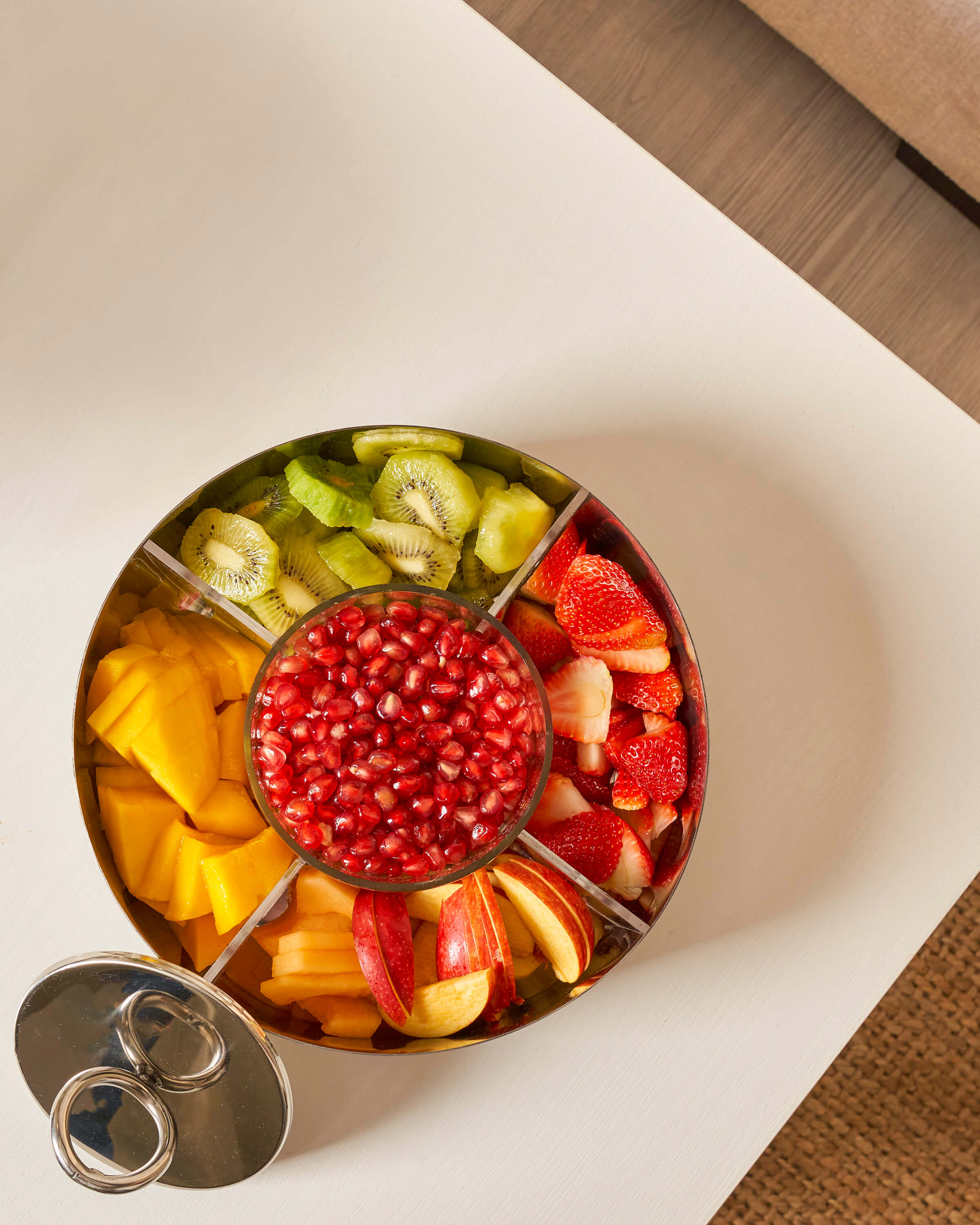 Divided serving dish for multiple uses