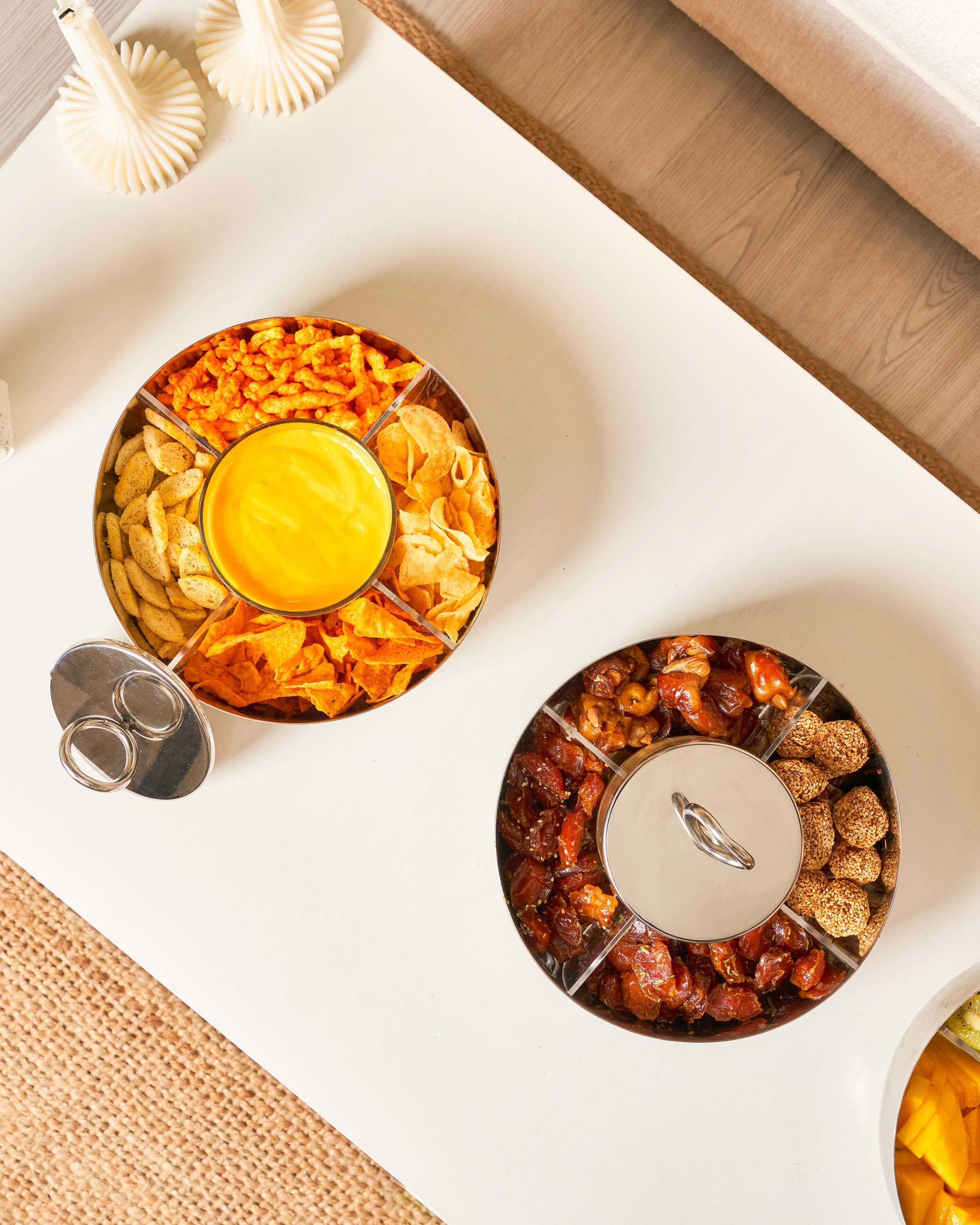 Divided serving dish for multiple uses