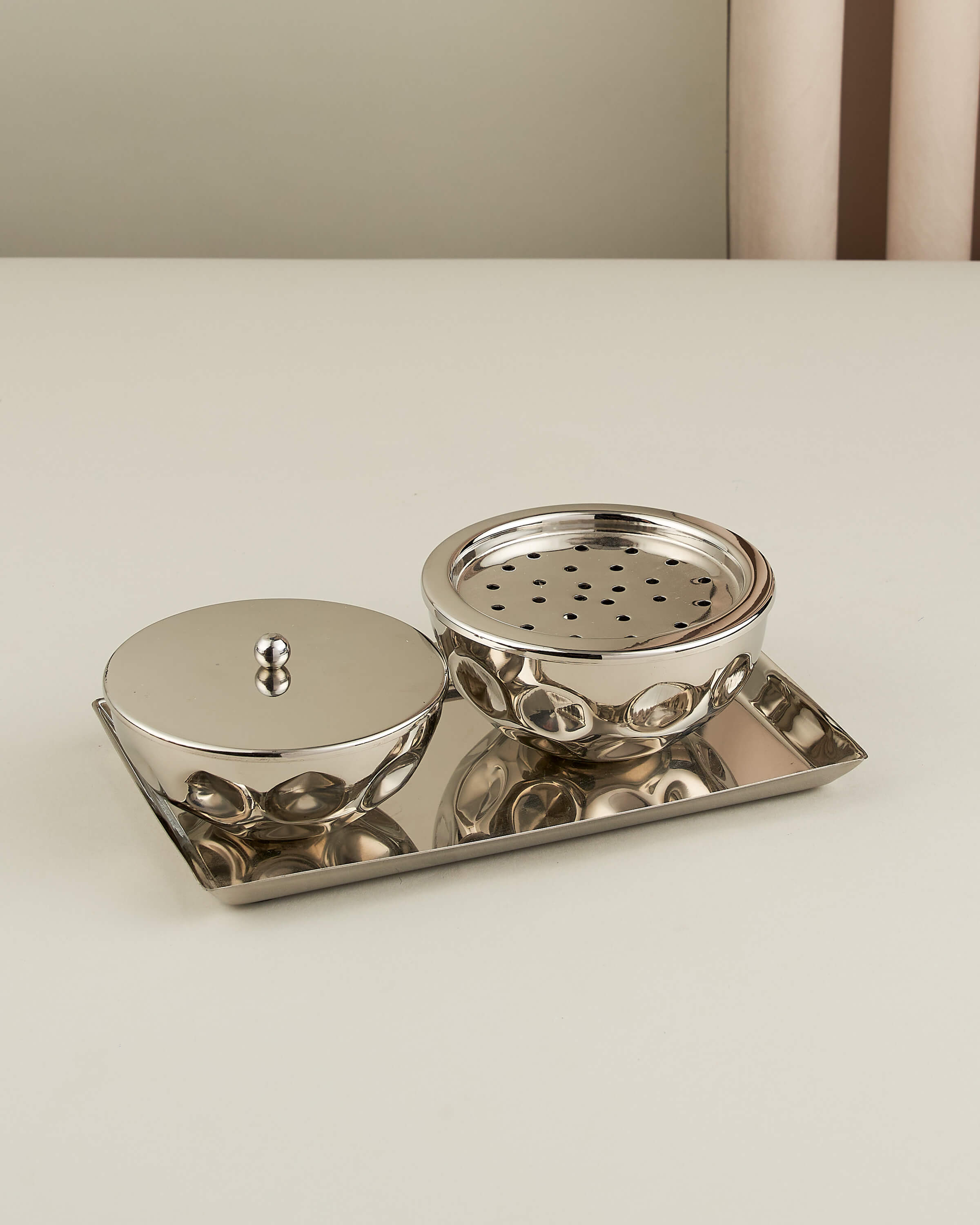 طقم مباخر إستيل لامع