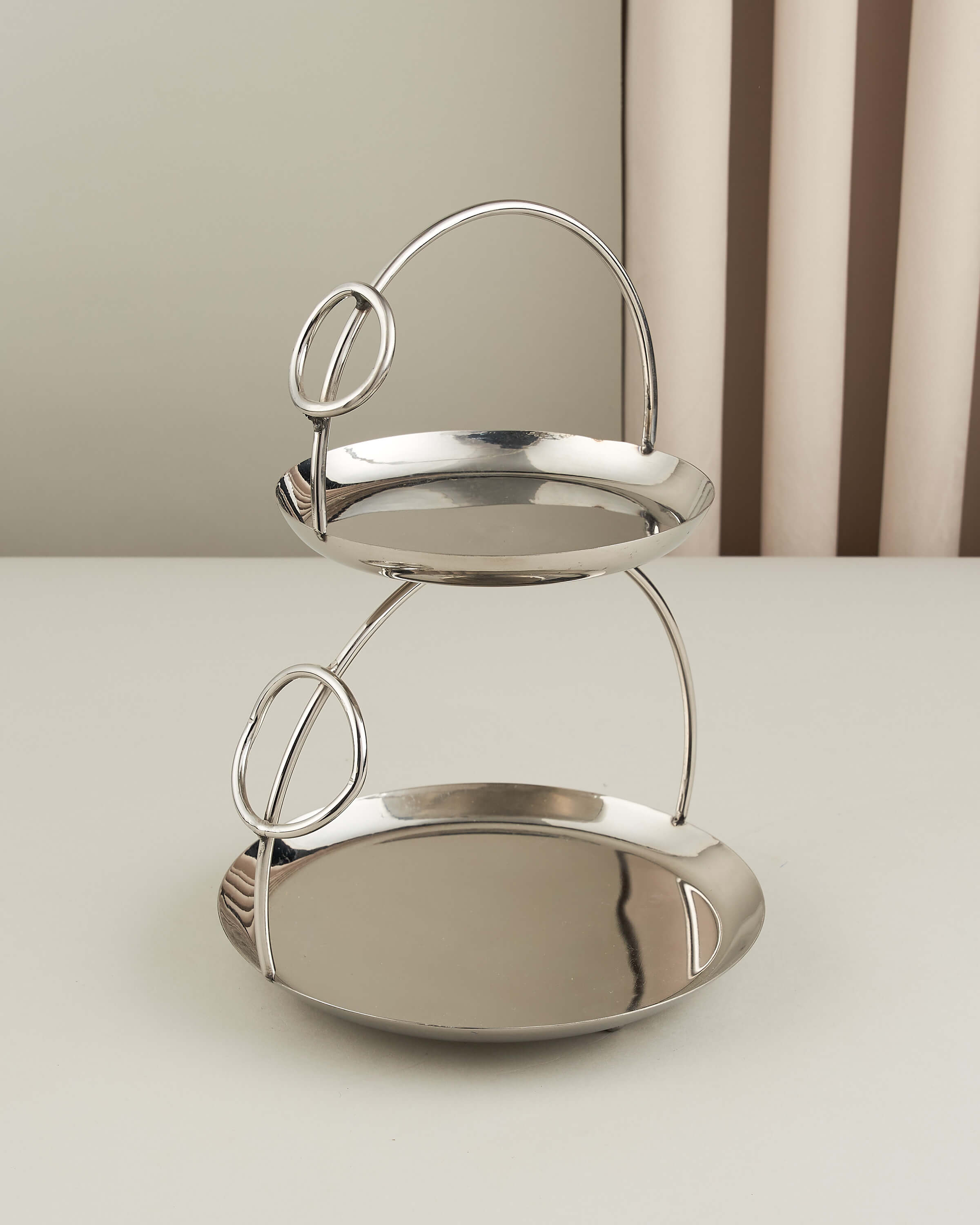 Two-tiered serving dish