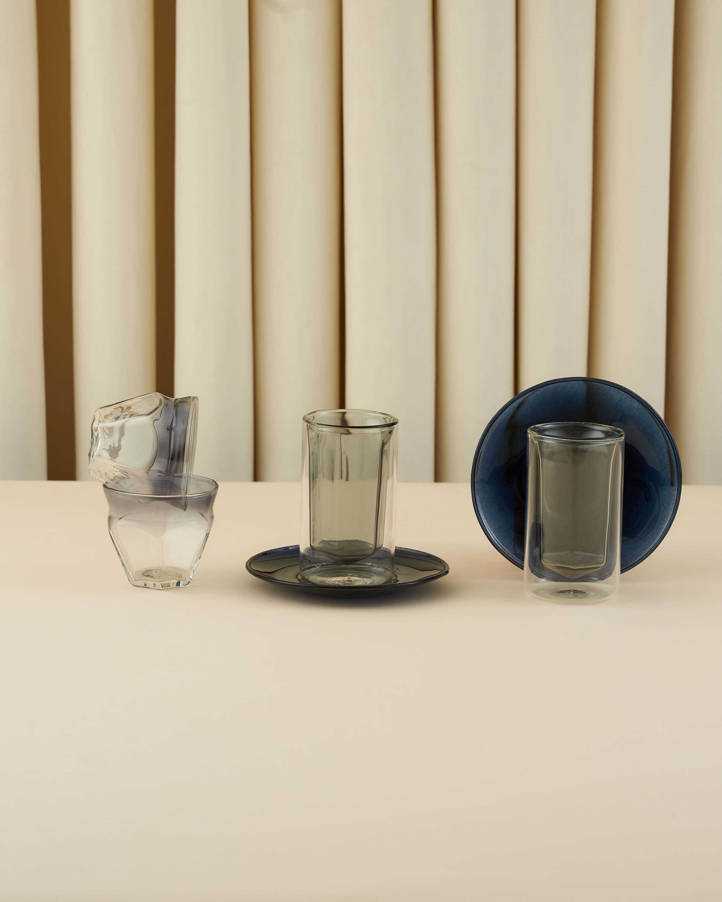 طقم استكانات شاي وفناجين قهوة عربية 18 (Double Wall) - طبقتين من الزجاج