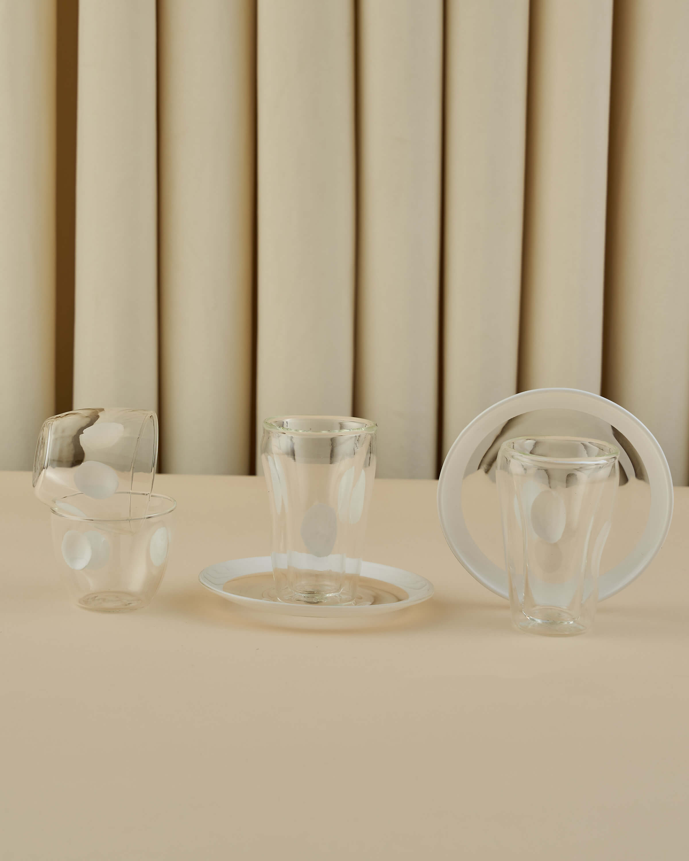 Luxury طقم استكانات وفناجين زجاج