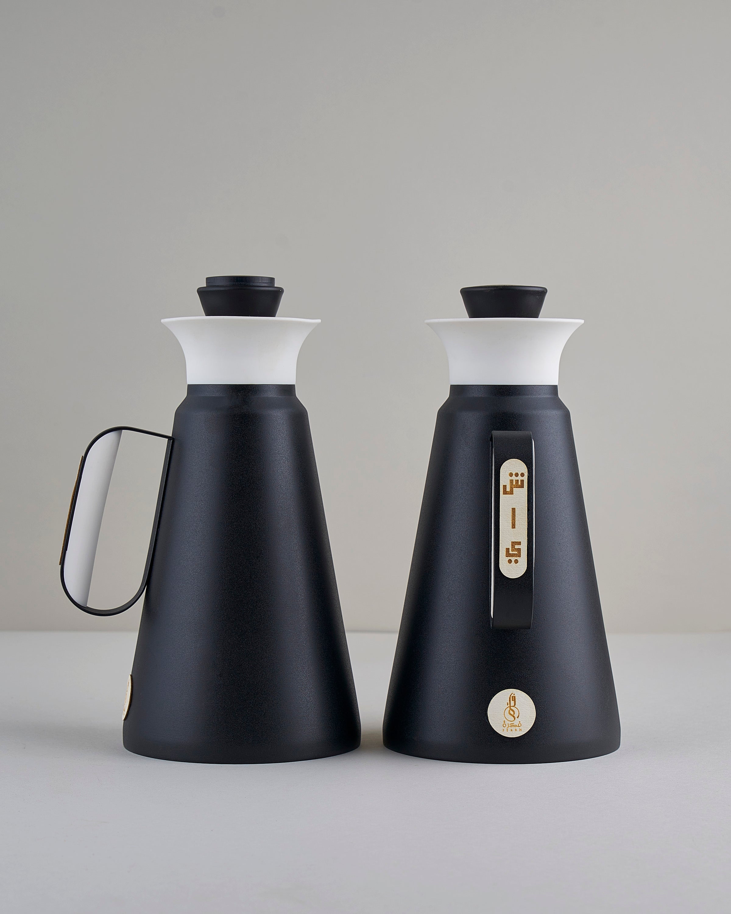 طقم مطارة شاي وقهوة دبل وول لون اسود