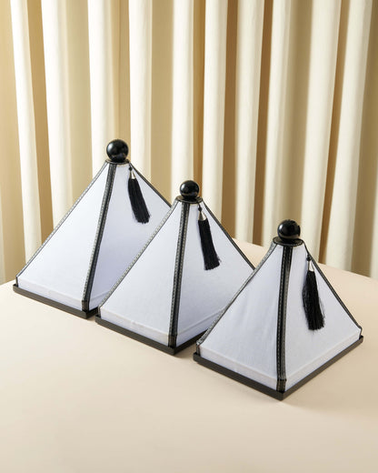 ماعون تقديم بغطاء خام مع جلد مستطيل