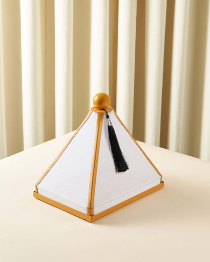 ماعون تقديم بغطاء خام مع جلد مستطيل