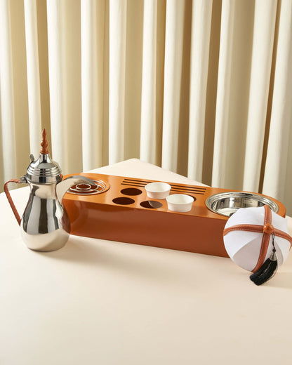 طقم ضيافة تمرية مع دلة وسخان