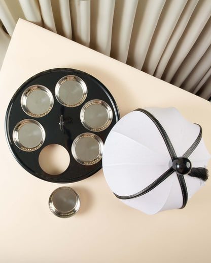 ماعون ريوق بغطاء خام مع جلد