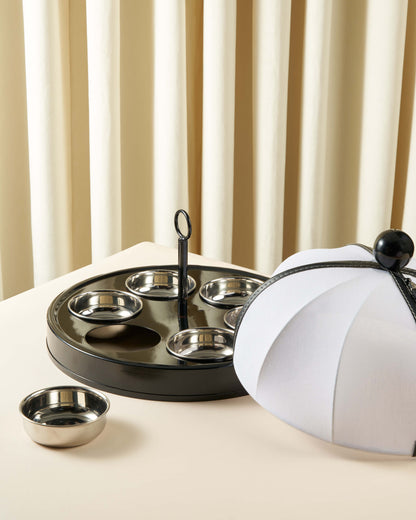 ماعون ريوق بغطاء خام مع جلد