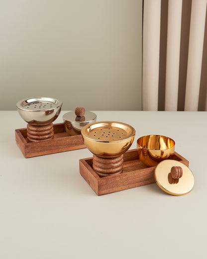 طقم مباخر خشب