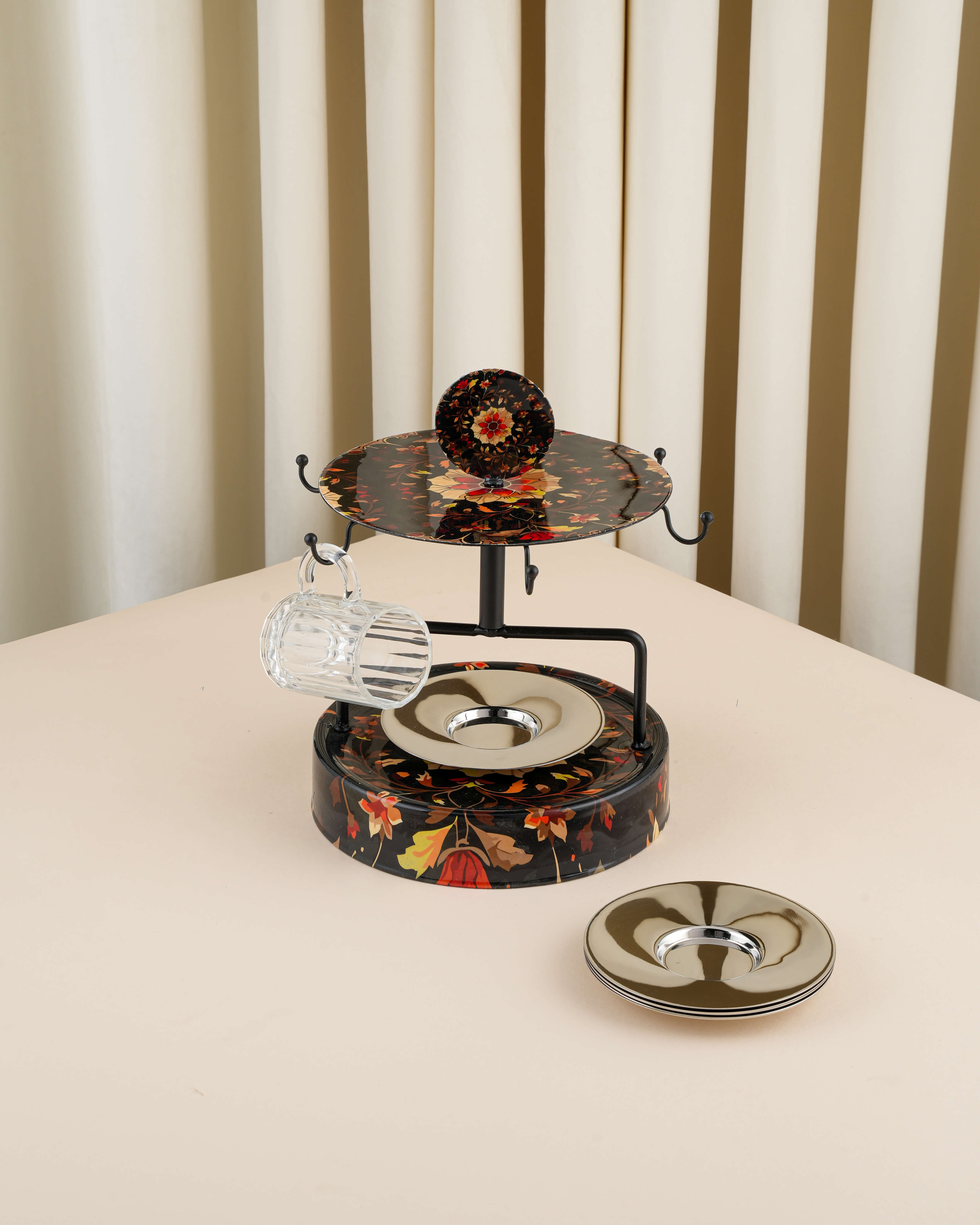 حامل استكانة مع 6 صحون