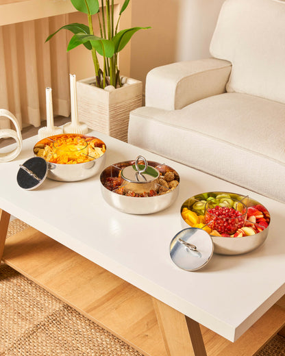 Divided serving dish for multiple uses