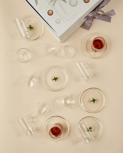 طقم استكانات شاي وفناجين قهوة عربية 18 قطعة