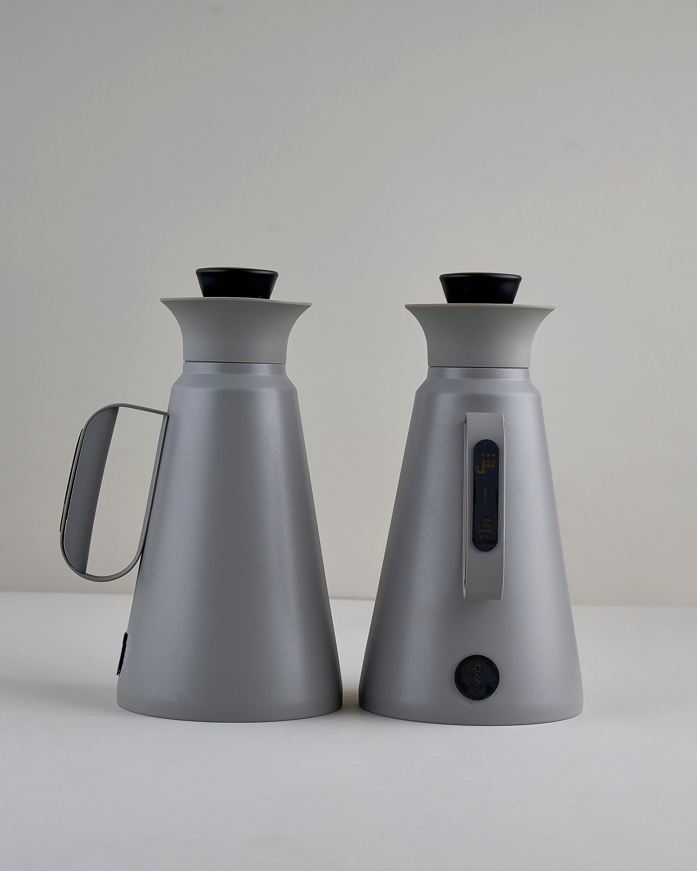 طقم مطارة شاي وقهوة دبل وول لون رمادي