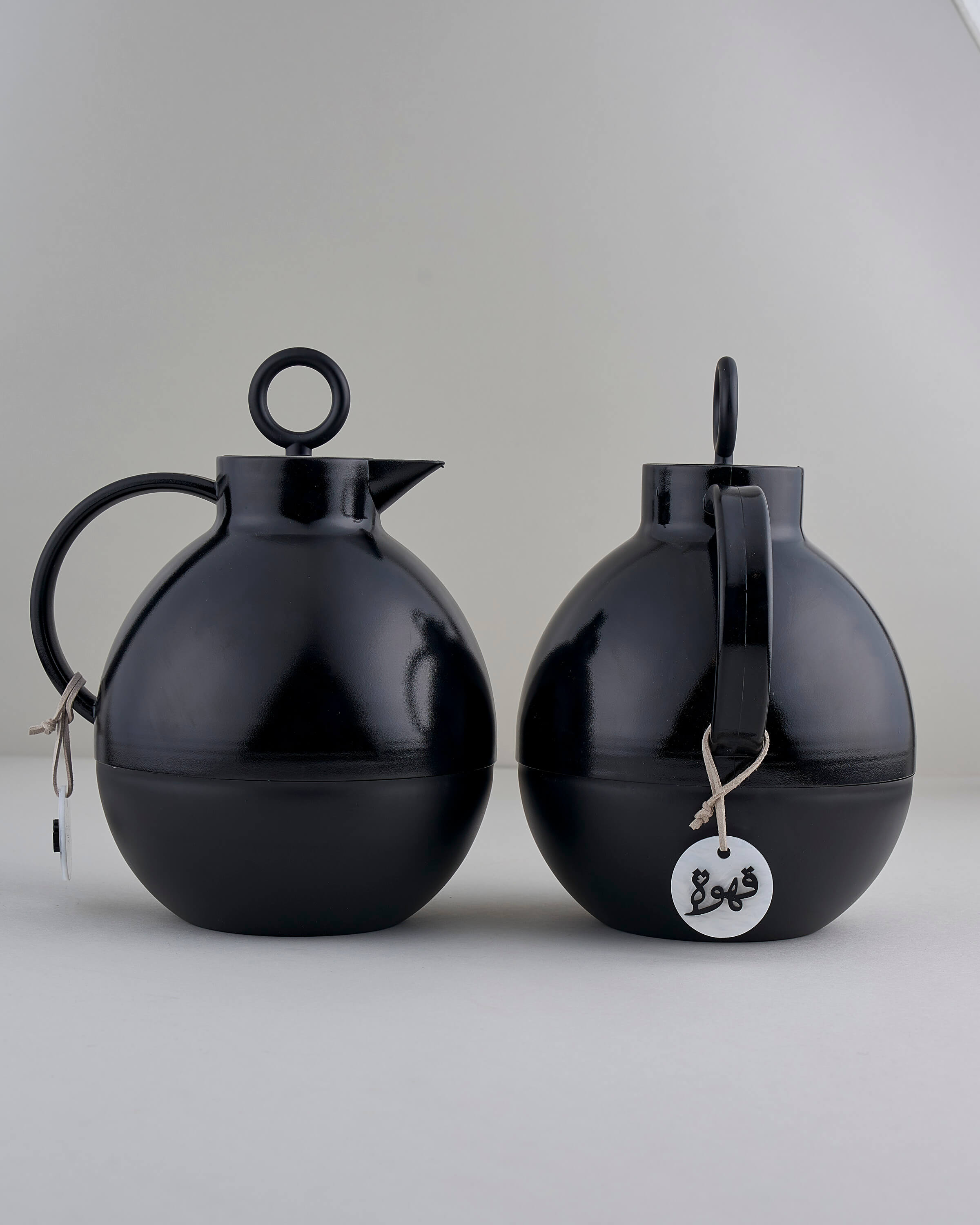 طقم مطارة شاي وقهوة لون اسود