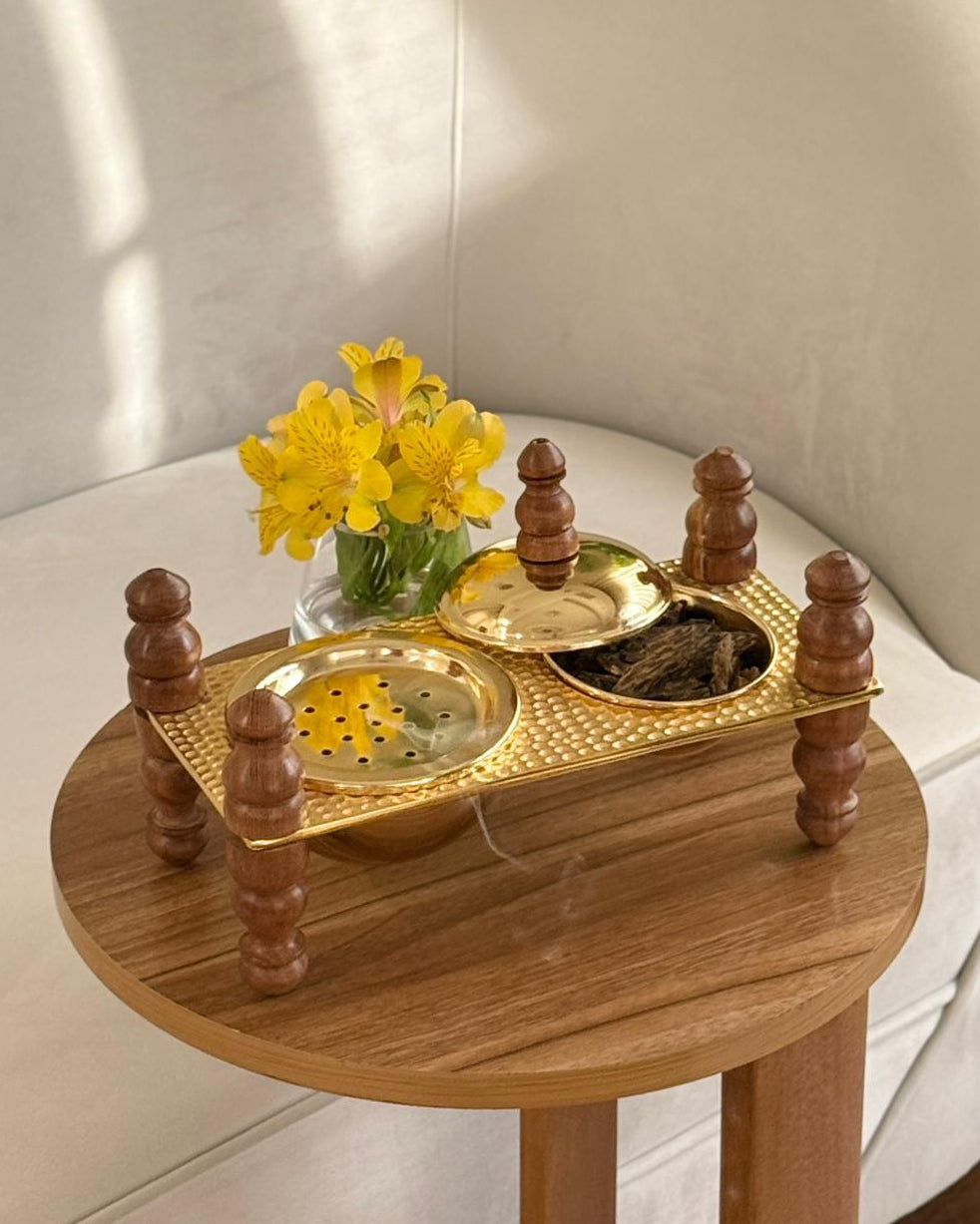 مبخر سانستيل مع قواعد خشبية