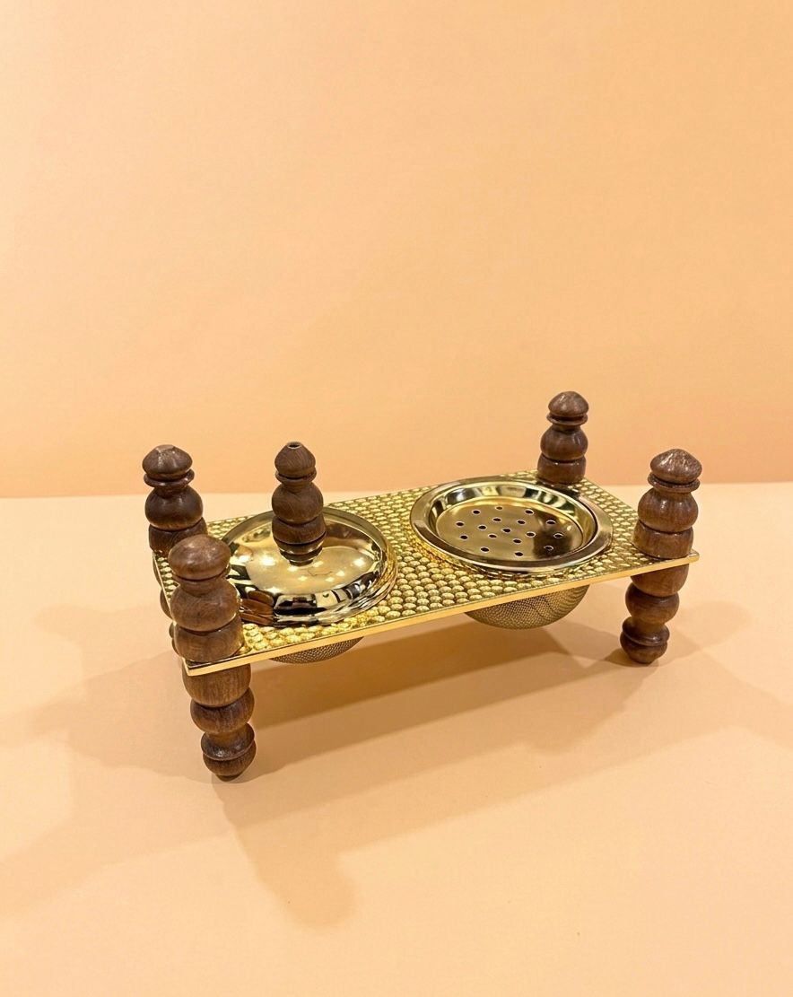 مبخر سانستيل مع قواعد خشبية